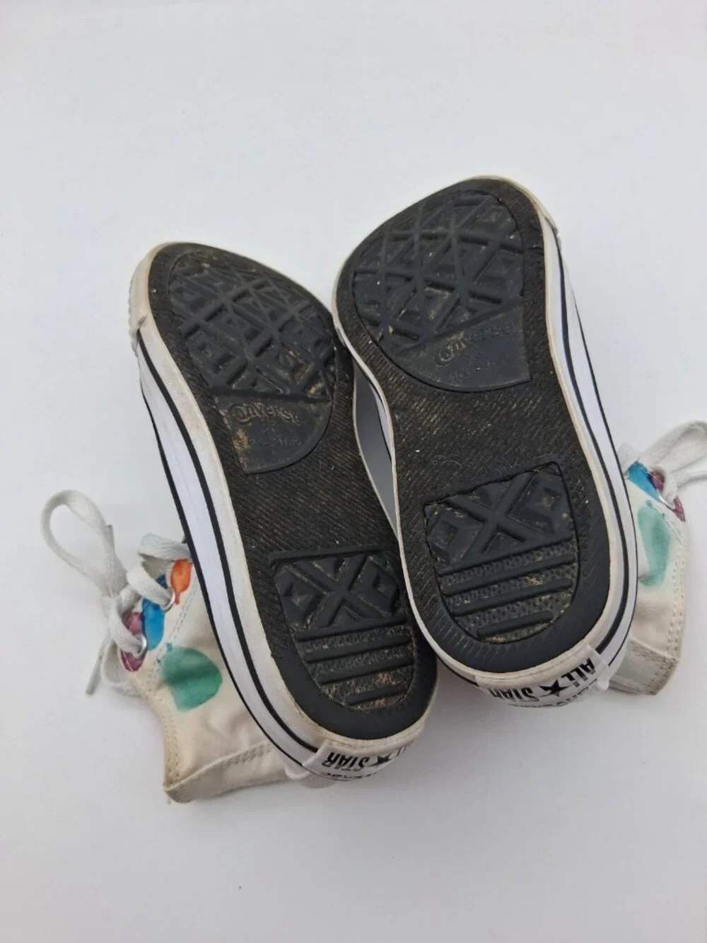 Converse Chuck Taylor Paint Splatter Lace Hi Top Sneakers 656144F Junior Size 3